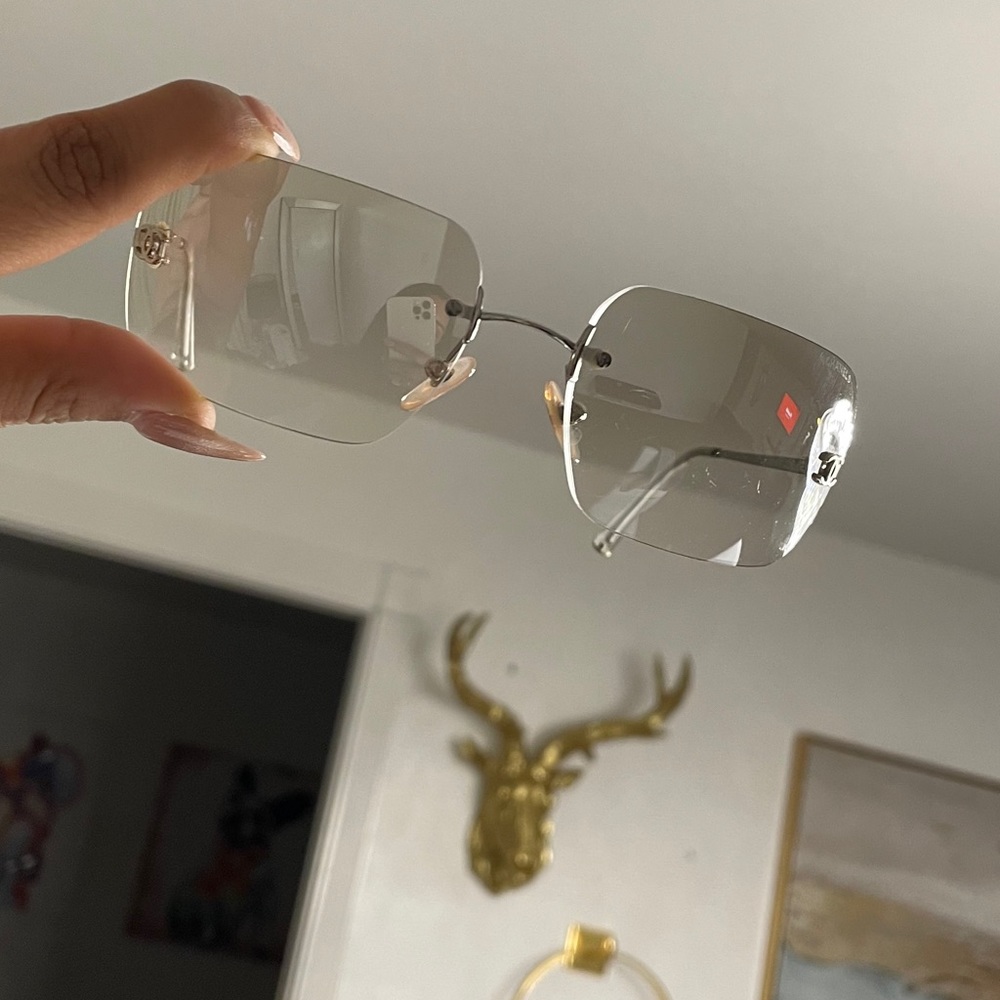Vintage 2000s Chanel rimless sunglasses 4017 C